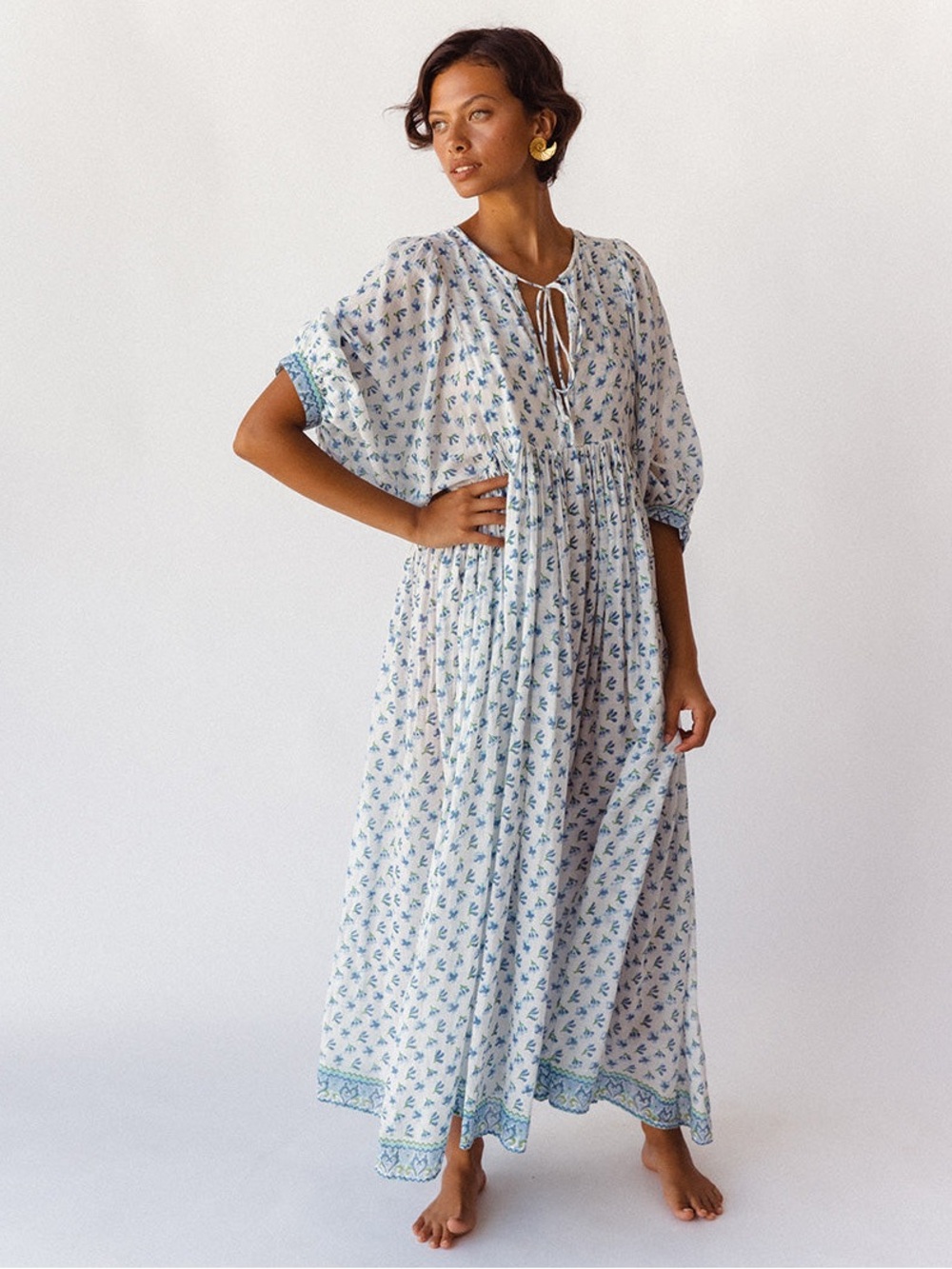 DAUGHTERS OF INDIA Kyra Maxi Dress in Azure - Picture 4 of 16